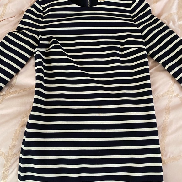Micheal Kora navy and white striped dress - Picture 2 of 3